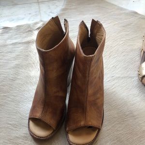 Open toe booties